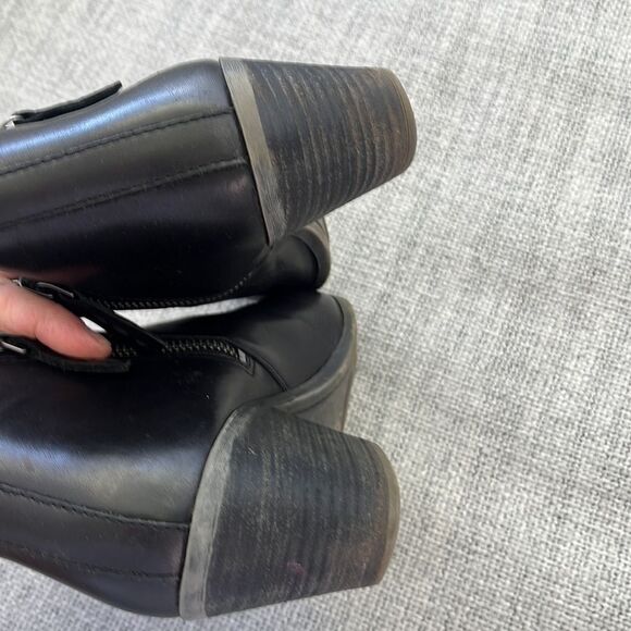 Frye Ankle Boots Womens Size 9 Black Leather Booties - Picture 4 of 8